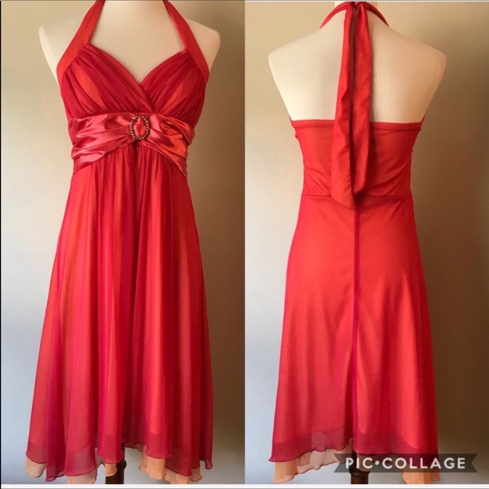 City Triangles Hot Orange Dress